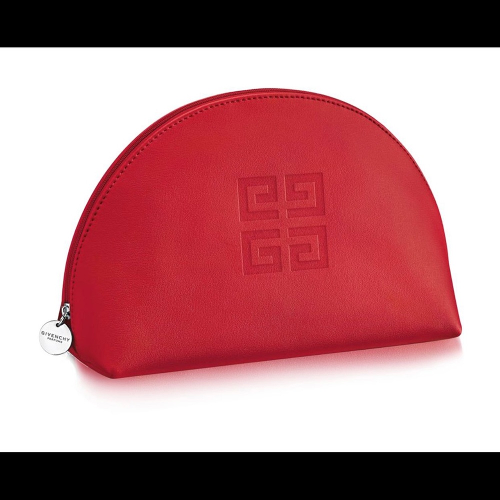 NEW GIVENCHY Parfums Big Half Moon Red Pouch